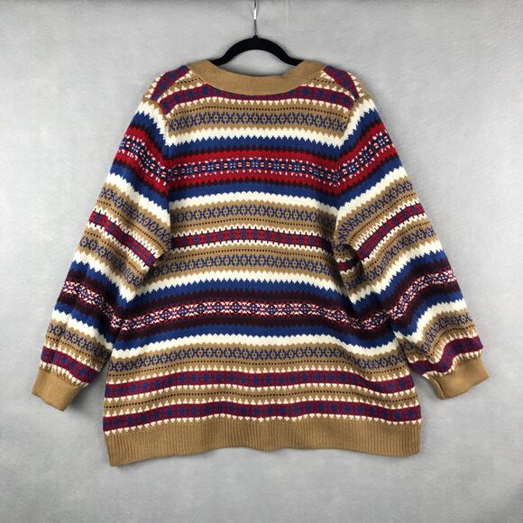Lane Bryant Women's Size 22/24 Fair Isle Button-up Cardigan - Picture 6 of 8
